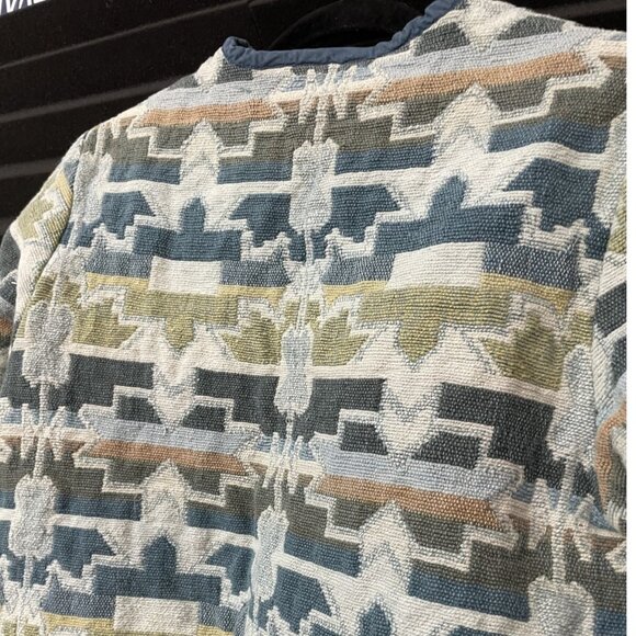 Paul Harris Design Blazer Jacket Embroidery Aztec Blue Green Women Size Small - Picture 13 of 13